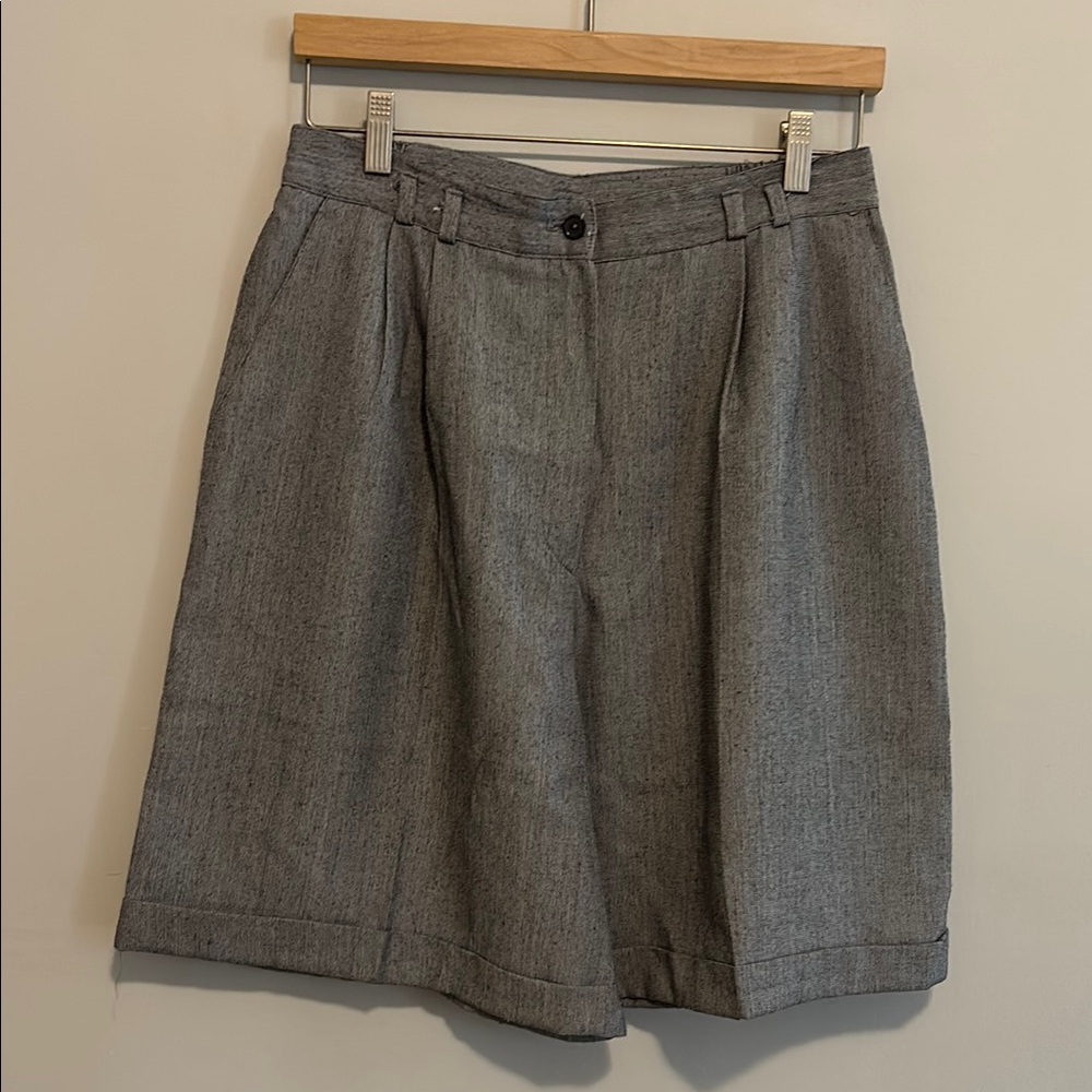 Jara Black and White Striped Shorts